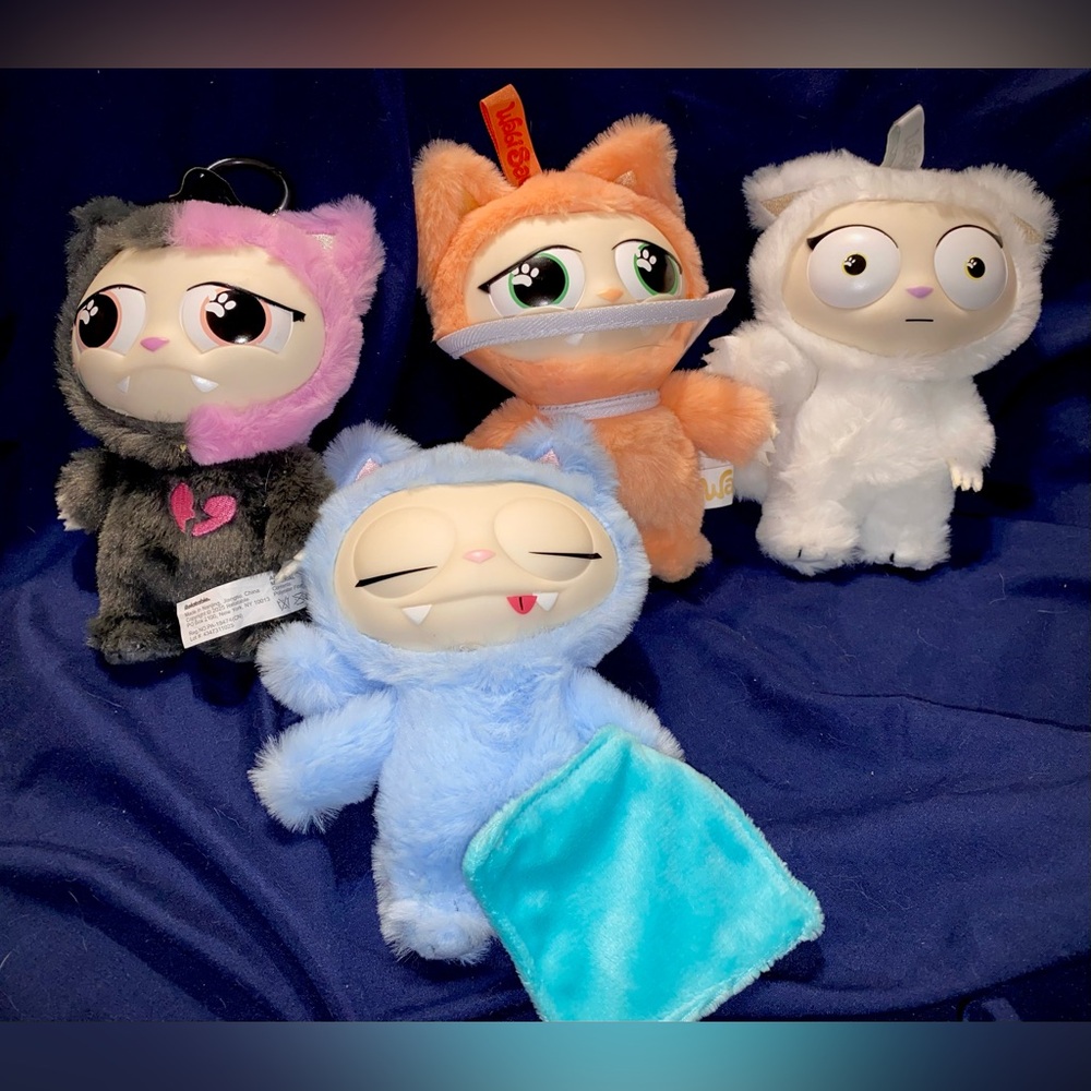 Wabi Sabi Kitty Klub Plush Keychain Bag Charm Bundle from Blind Boxes